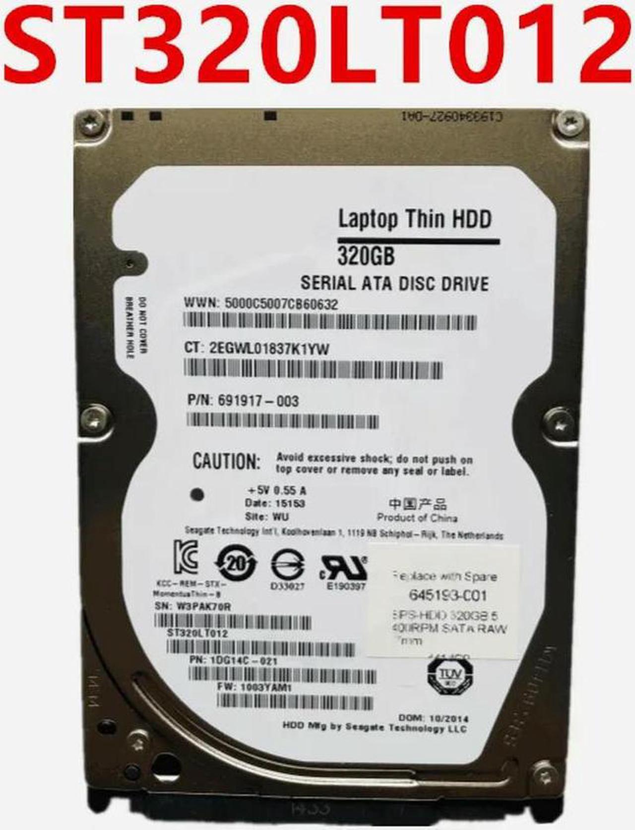 OwnShoe HDD For 320GB 2.5" SATA 6 Gb/s 16MB 5400RPM 7MM For Internal HDD For Notebook HDD For ST320LT012