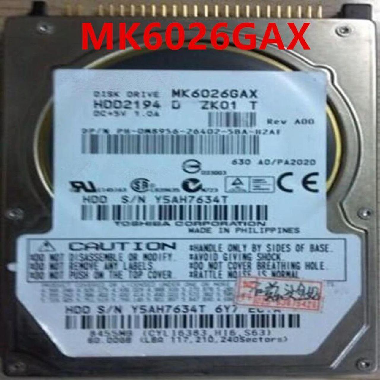 OwnShoe Almost HDD For 60GB 2.5" IDE 16MB 5400RPM For Internal Hard Disk For Notebook HDD For MK6026GAX