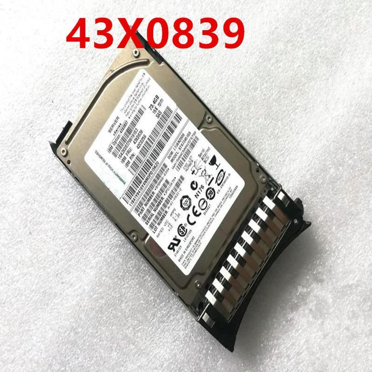 OwnShoe Almost HDD For X3550 X3650 X3850 M2 73GB 2.5" SAS 16MB 15000RPM For Server HDD For 43X0837 43X0839 42C0259