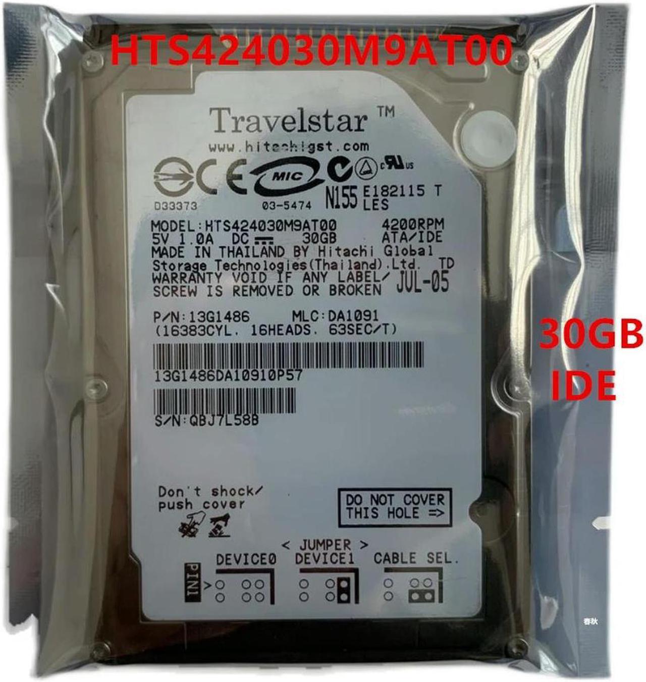 OwnShoe HDD For Hitachi 30GB 2.5" IDE 2MB 4200RPM 9.5MM For Internal Hard Disk For Notebook HDD For HTS424030M9AT00