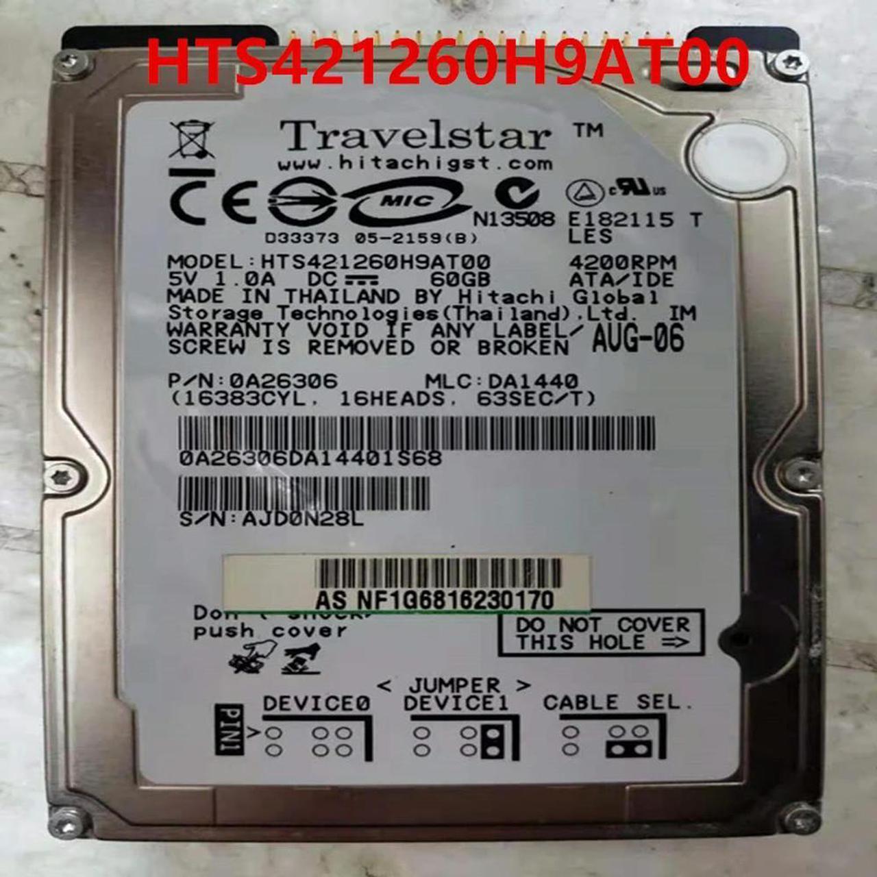 OwnShoe Almost HDD For Hitachi 60GB 2.5" IDE 4MB 4200RPM For Internal HDD For Notebook HDD For HTS421260H9AT00