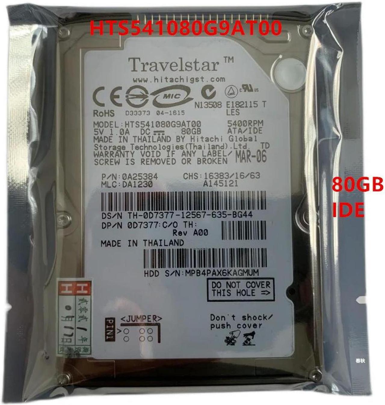 OwnShoe HDD For Hitachi 80GB 2.5" IDE 8MB 5400RPM 9.5MM For Internal Hard Disk For Notebook HDD For HTS541080G9AT00