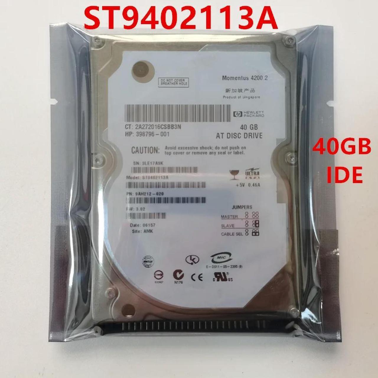 OwnShoe HDD For 40GB 2.5" IDE 2MB 4200RPM 9.5MM For Internal Hard Disk For Notebook HDD For ST9402113A