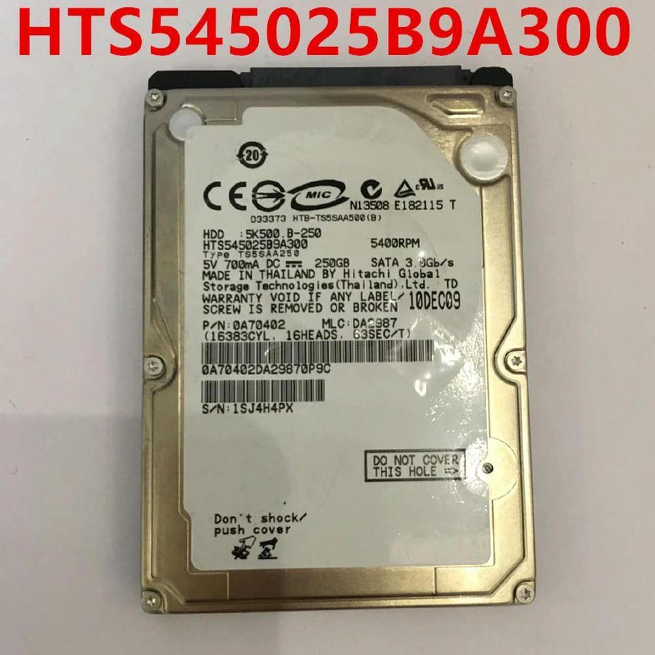 OwnShoe Almost HDD For Hitachi 250GB 2.5" SATA 8MB 5400RPM For Internal HDD For Laptop HDD For HTS545025B9A300