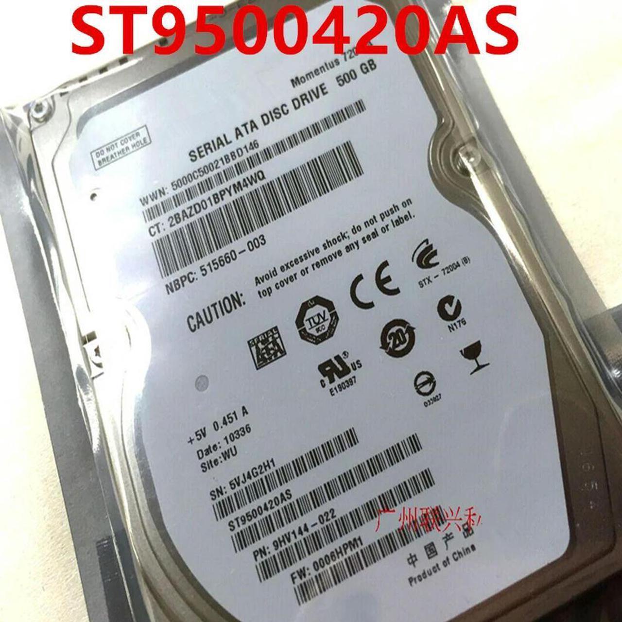 OwnShoe HDD For 500GB 2.5" SATA 16MB 7200RPM For Internal HDD For Laptop HDD For ST9500420AS