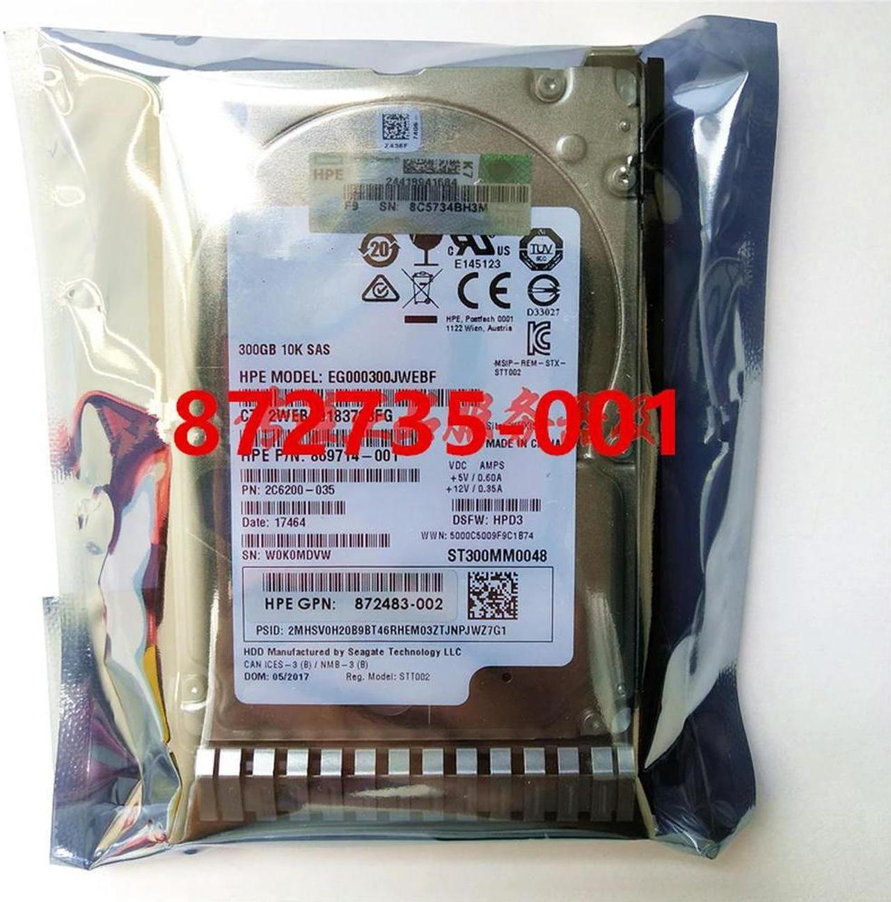 OwnShoe HDD For G8 G9 G10 300GB 2.5" SAS 12 Gb/S 64MB 10000RPM For Internal HDD For Server HDD For 872475-B21 872735-001