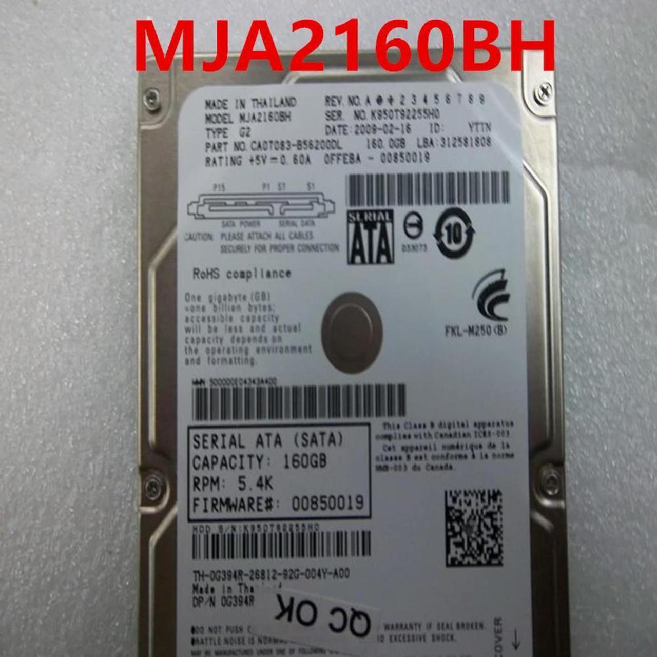 OwnShoe Almost HDD For Fujitsu 160GB 2.5" SATA 8MB 5400RPM For Internal HDD For Laptop HDD For MJA2160BH