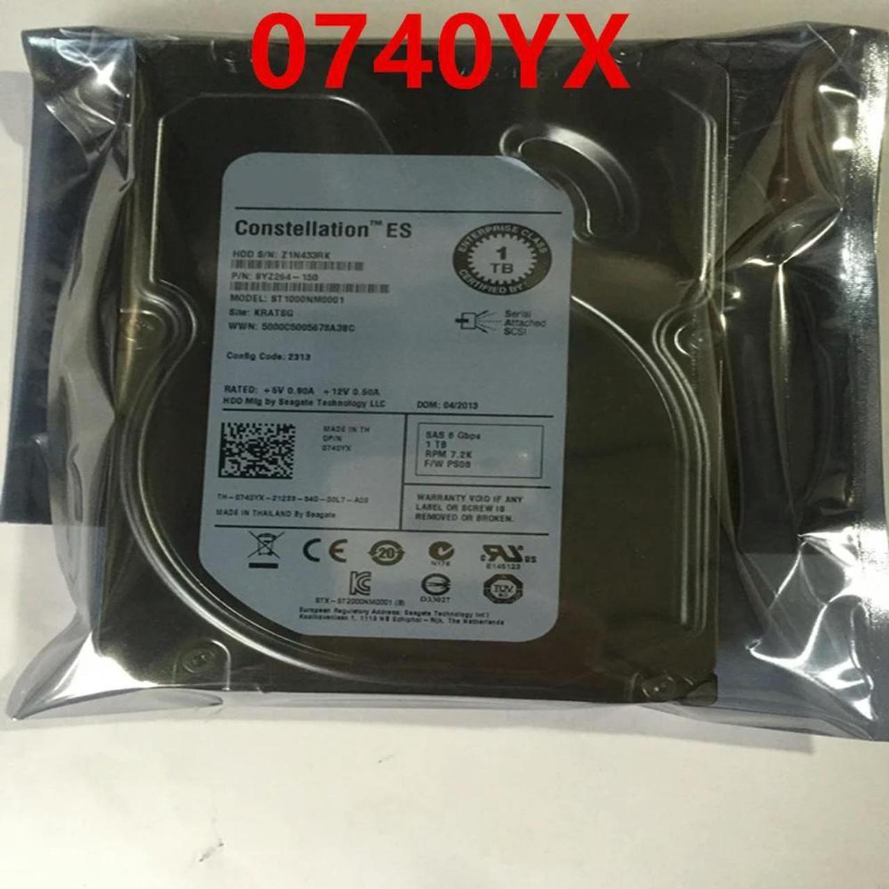 OwnShoe HDD For 1TB 3.5" SAS 6 Gb/S 64MB 7200RPM For Internal HDD For Server HDD For 0740YX 740YX ST1000NM0001