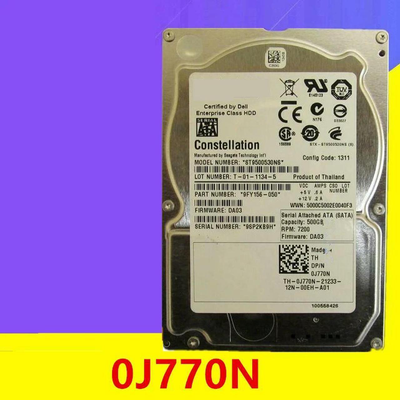 OwnShoe Almost HDD For 500GB 2.5" SATA 32MB 7200RPM For Internal HDD For Server HDD For 0J770N J770N ST9500530NS