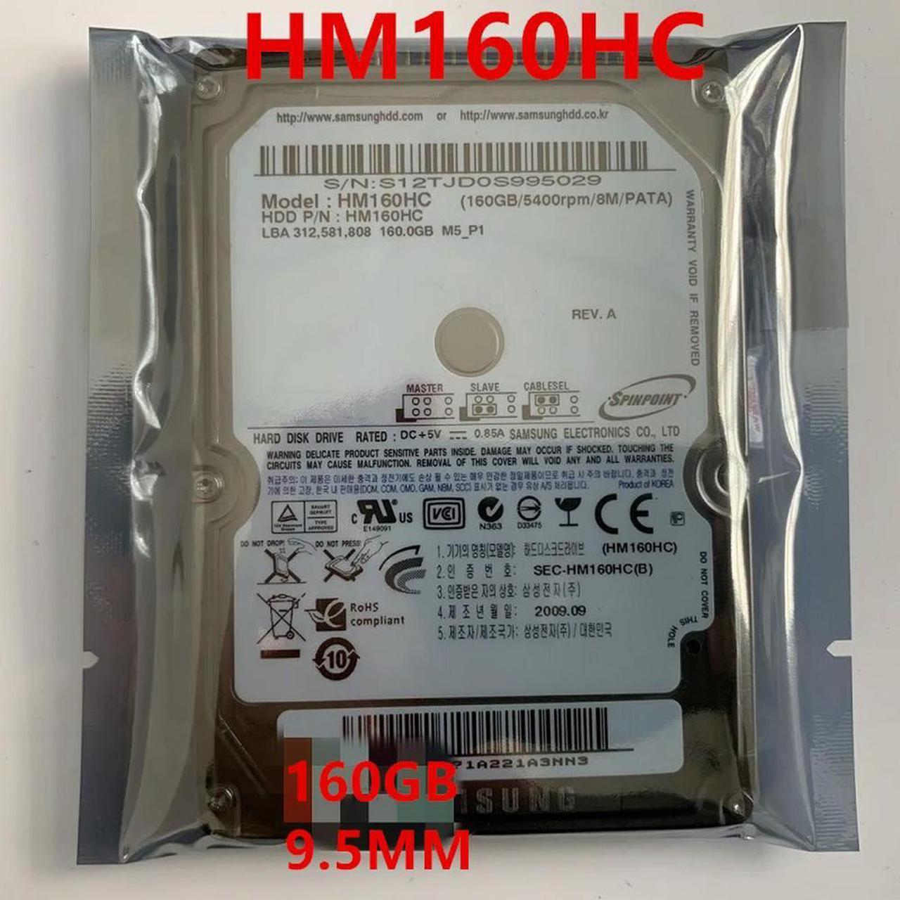 OwnShoe HDD For 160GB 2.5" IDE 8MB 5400RPM 9.5MM For Internal Hard Disk For Notebook HDD For HM160HC