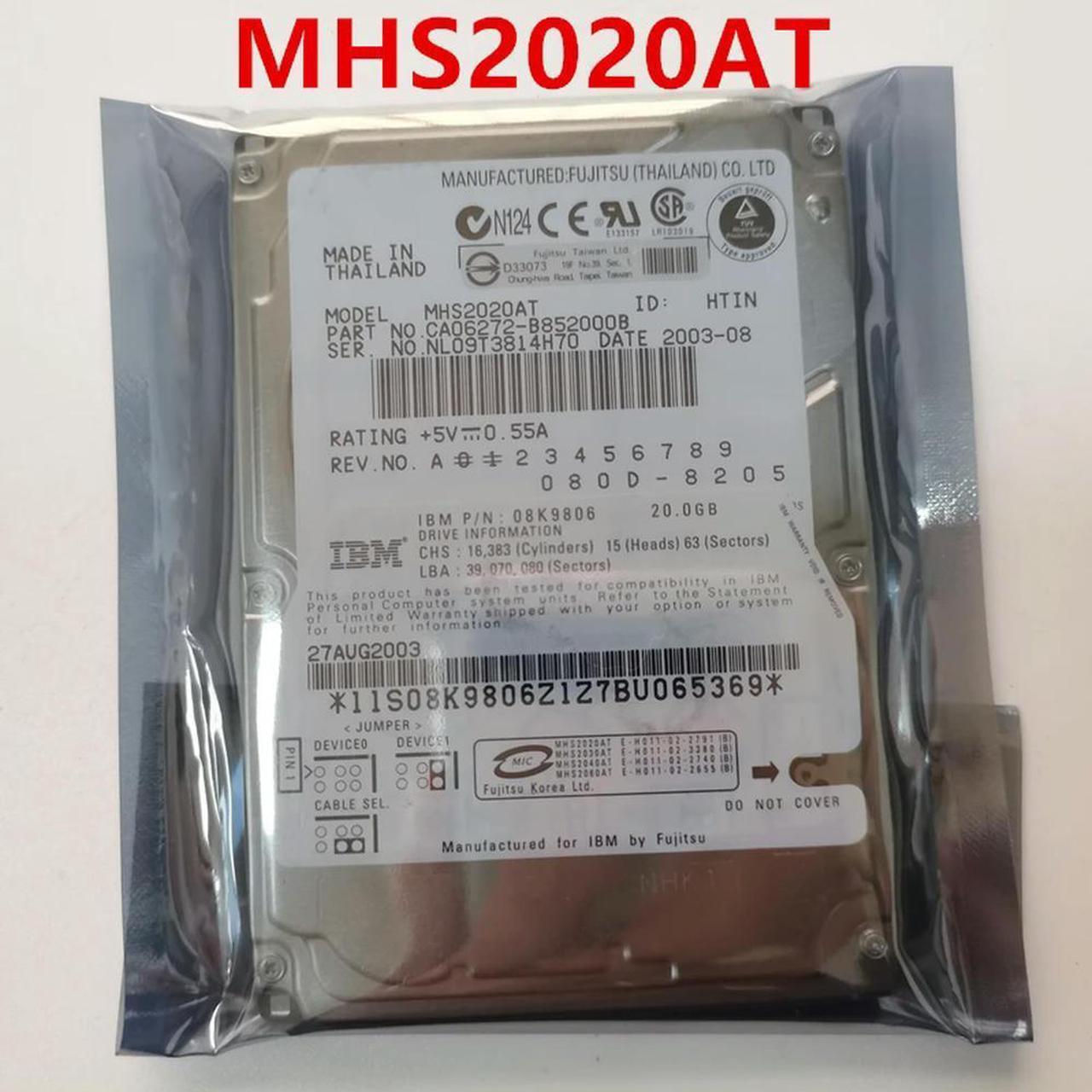 OwnShoe Almost HDD For Fujitsu 20GB 2.5" IDE 2MB 4200RPM For Internal HDD For Laptop HDD For MHS2020AT