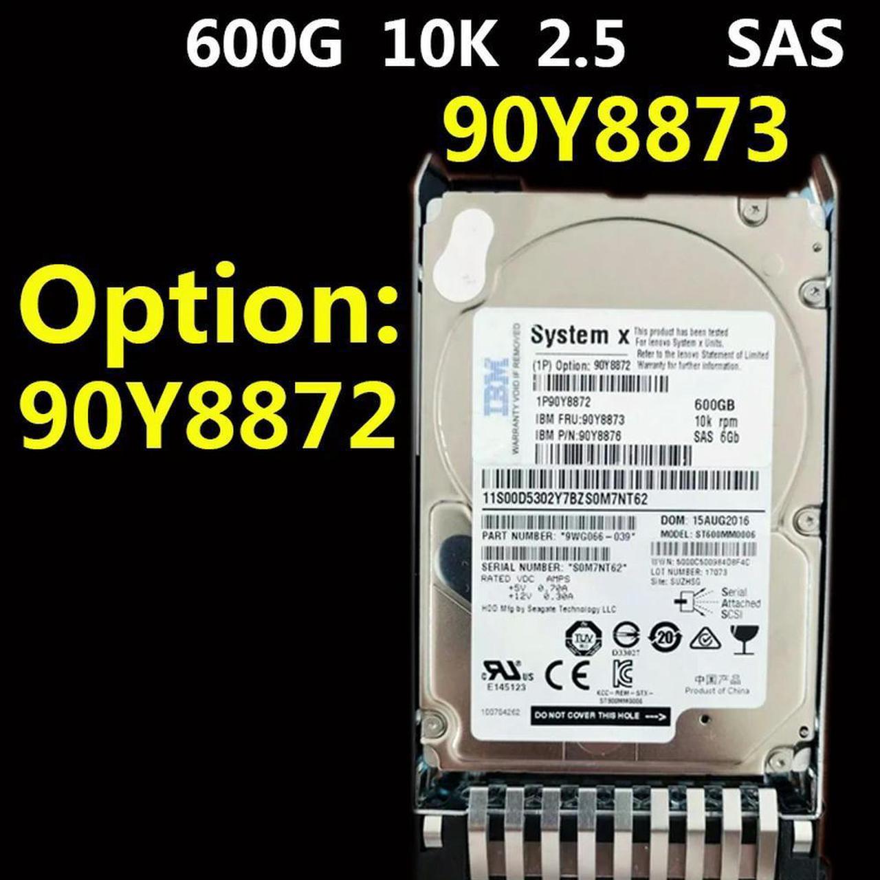 OwnShoe HDD For x3850 X3950 600GB 2.5" SAS 6 Gb/s 32MB 10000RPM For Internal HDD For Server HDD For 90Y8872 90Y8873 90Y8876