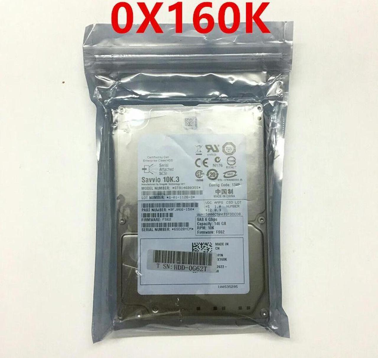 OwnShoe HDD For R610 R710 146GB 2.5" SAS 32MB 10000RPM For Internal HDD For Server HDD For 0X160K X160K ST9146803SS