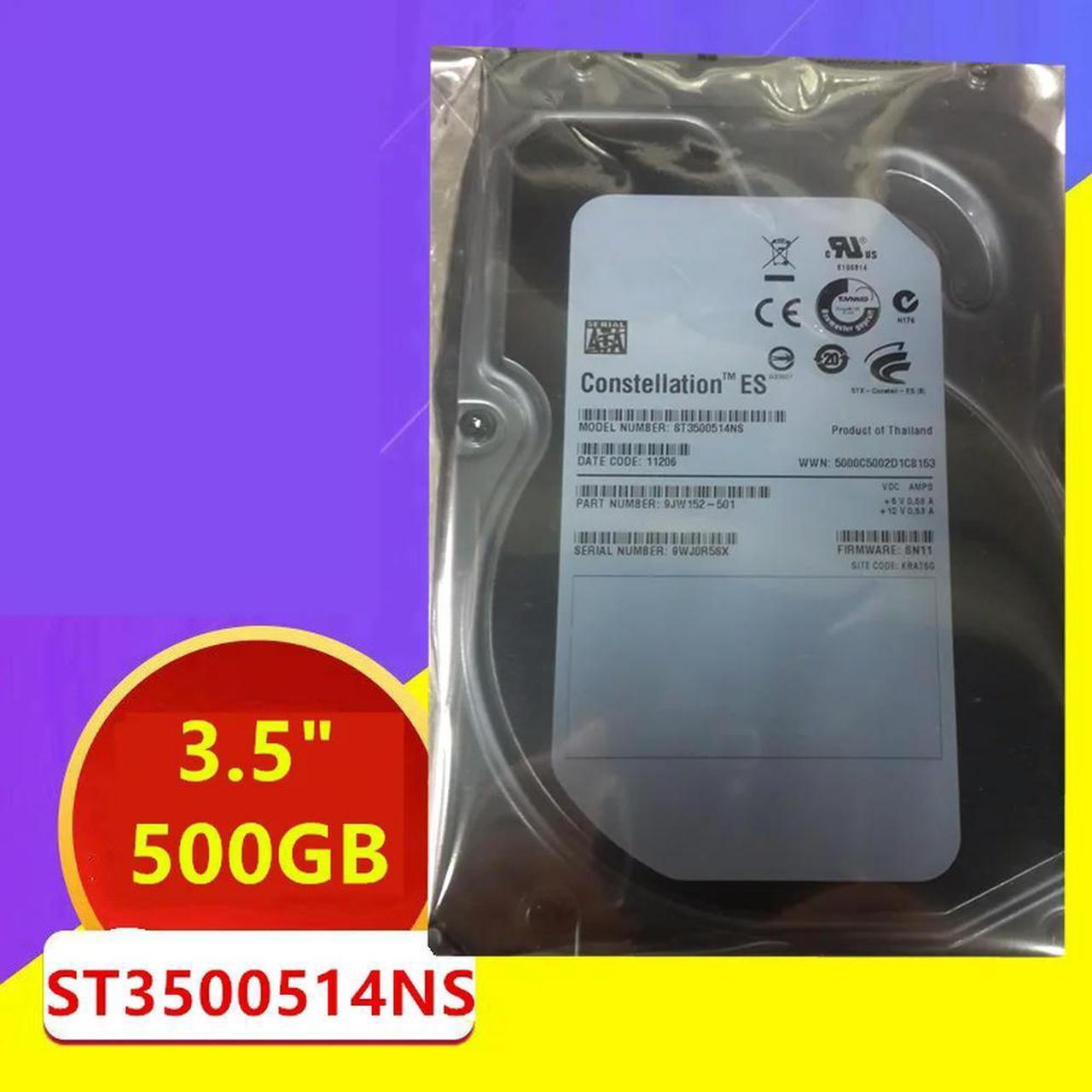 OwnShoe HDD For 500GB 3.5" SATA 6 Gb/S 32MB 7200RPM For Internal HDD For Server HDD For ST3500514NS