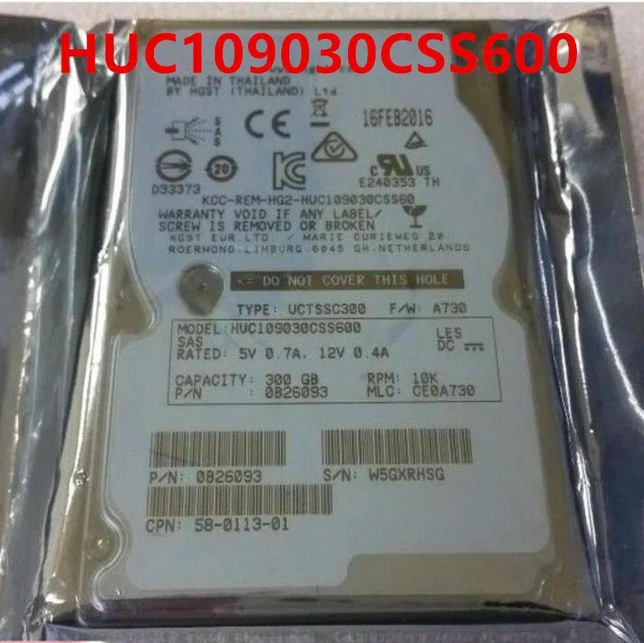 OwnShoe HDD For Hgst 300GB 2.5" SAS 64MB 10000RPM For Internal HDD For Server HDD For HUC109030CSS600