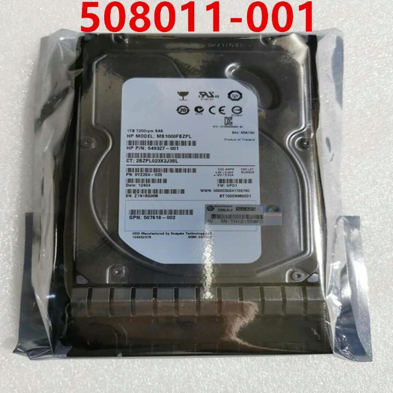 OwnShoe HDD For 1TB 3.5" SAS 6 Gb/s 64MB 7200RPM For Internal Hard Disk For Server HDD For 508011-001 507614-B21