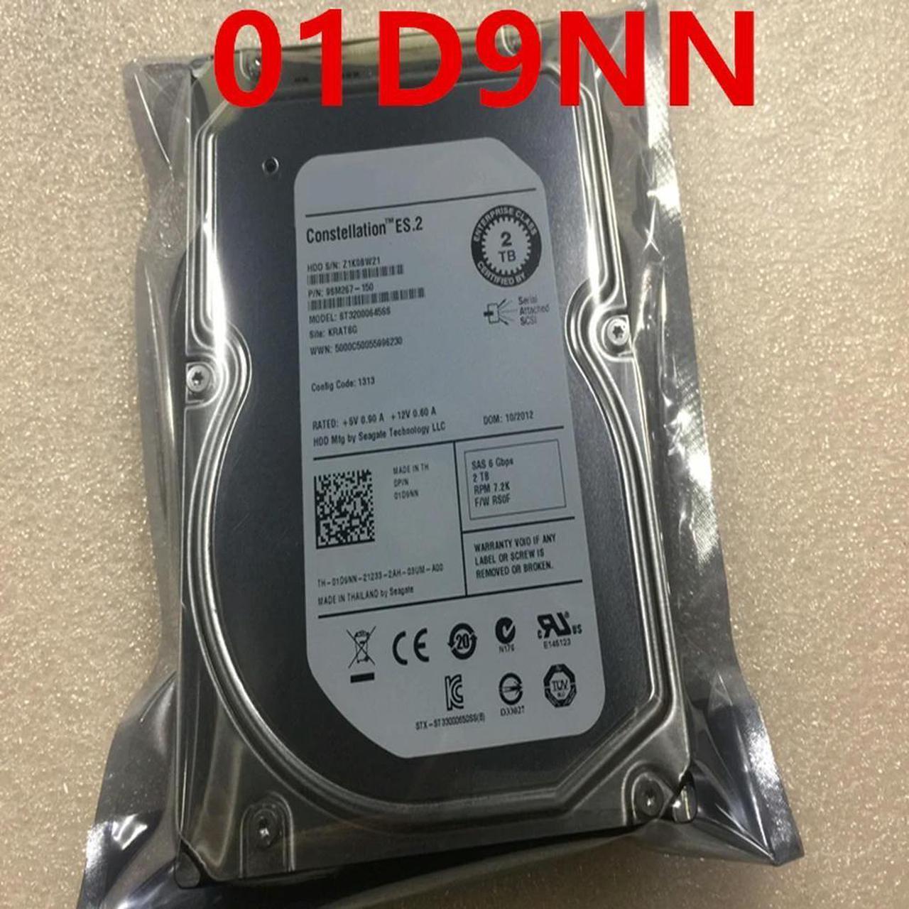 OwnShoe HDD For 2TB 3.5" SAS 6 Gb/S 64MB 7200RPM For Internal HDD For Server HDD For 1D9NN 01D9NN ST32000645SS