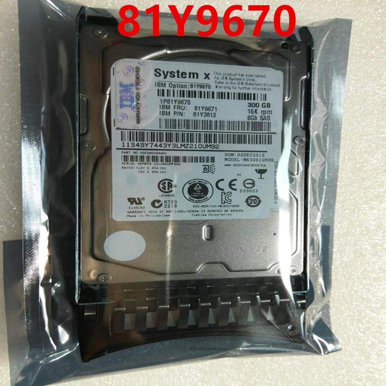 OwnShoe HDD For 300GB 2.5" SAS 6 Gb/s 32MB 15000RPM For Internal HDD For Server HDD For 81Y9670 81Y9671 81Y3812