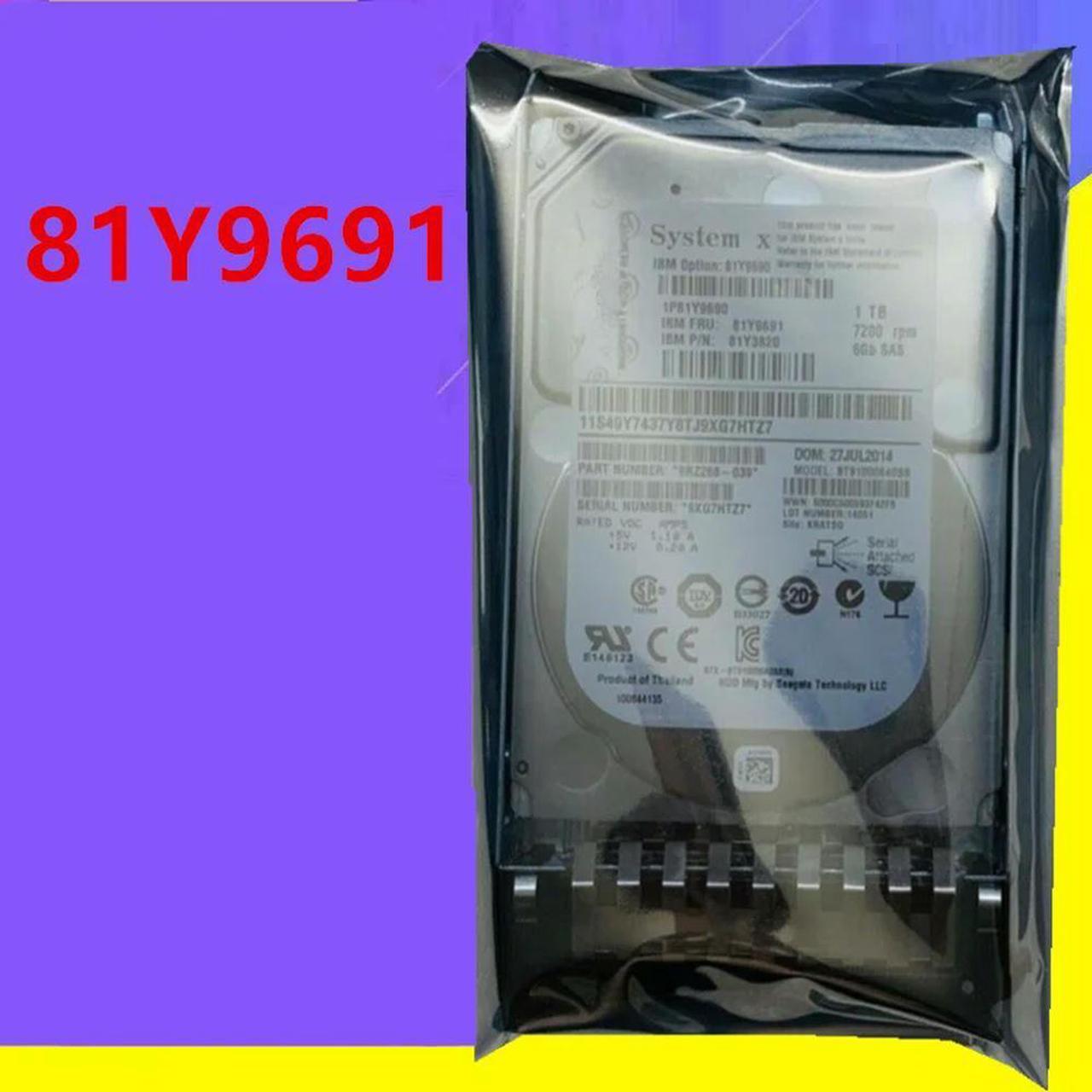 OwnShoe HDD For X3650 M4 1TB 2.5" SAS 6 Gb/S 64MB 7200RPM For Internal HDD For Server HDD For 81Y9690 81Y9691