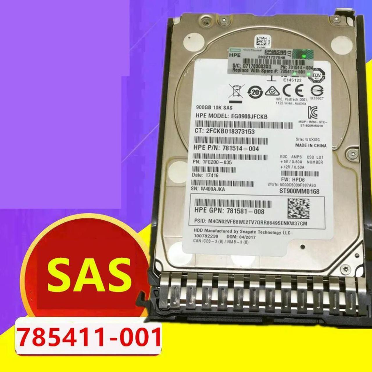 OwnShoe HDD For G8 G9 G10 900GB 2.5" SAS 12 Gb/S 64MB 10000RPM For Internal HDD For Server HDD For 785411-001 785069-B21