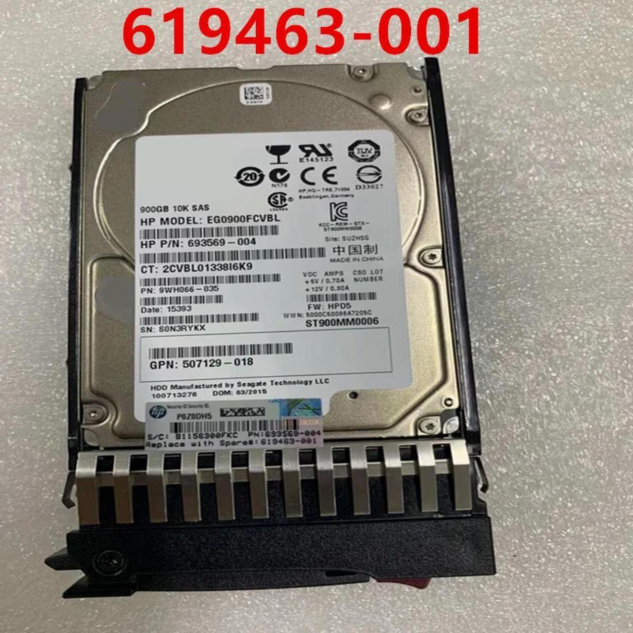 OwnShoe HDD For G5 G6 G7 G8 G9 900GB 2.5" SAS 12 Gb/S 64MB 10K For Internal HDD For Server HDD For 619291-B21 619463-001