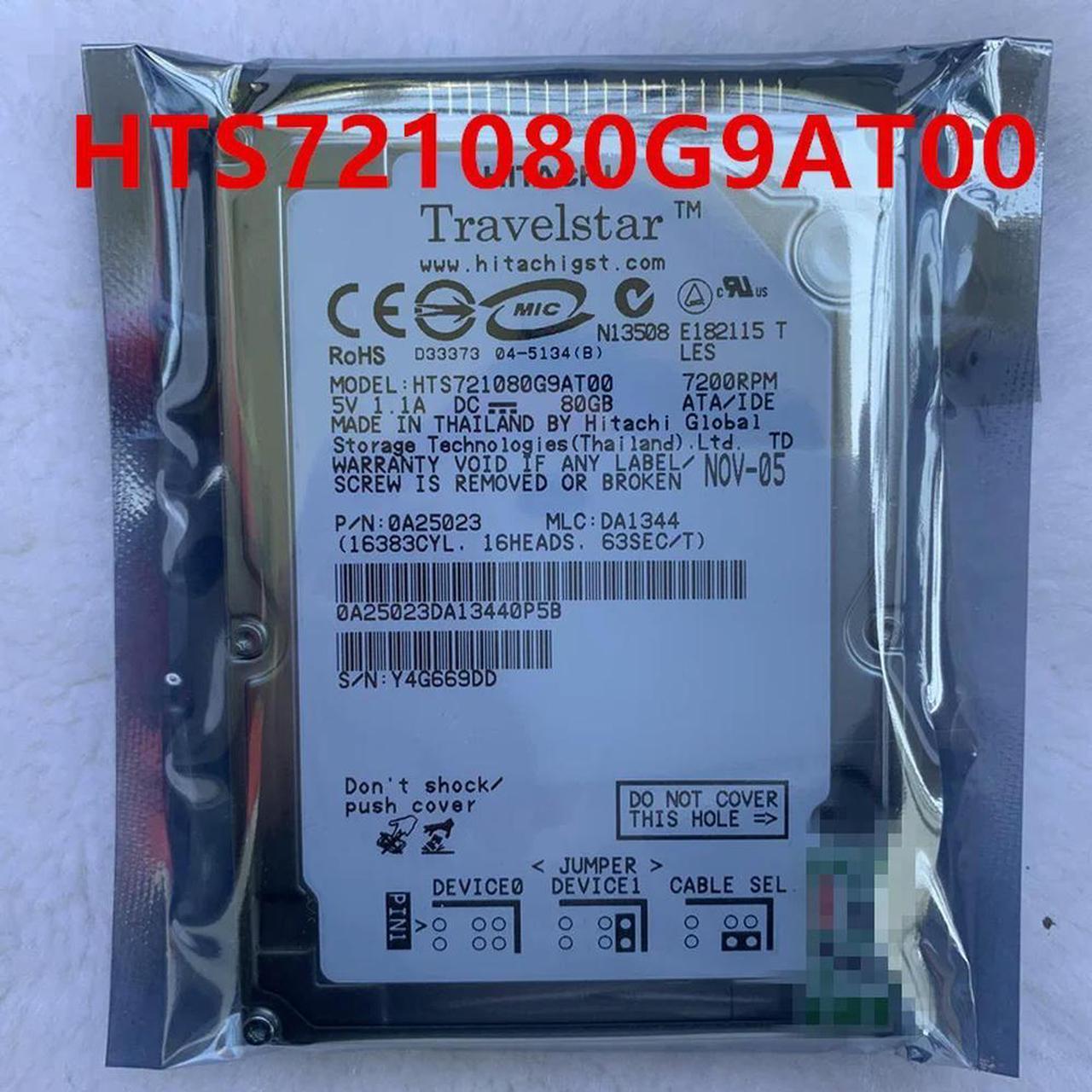 OwnShoe HDD For Hgst 80GB 2.5" IDE 8MB 7200RPM For Internal HDD For Notebook HDD For HTS721080G9AT00