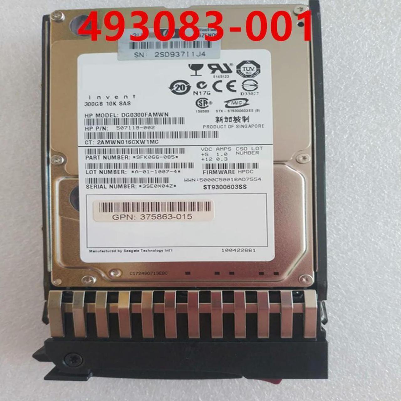 OwnShoe HDD For 300GB 2.5" SAS 6 Gb/S 32MB 10000RPM For Internal HDD For Server HDD For 493083-001 492620-B21