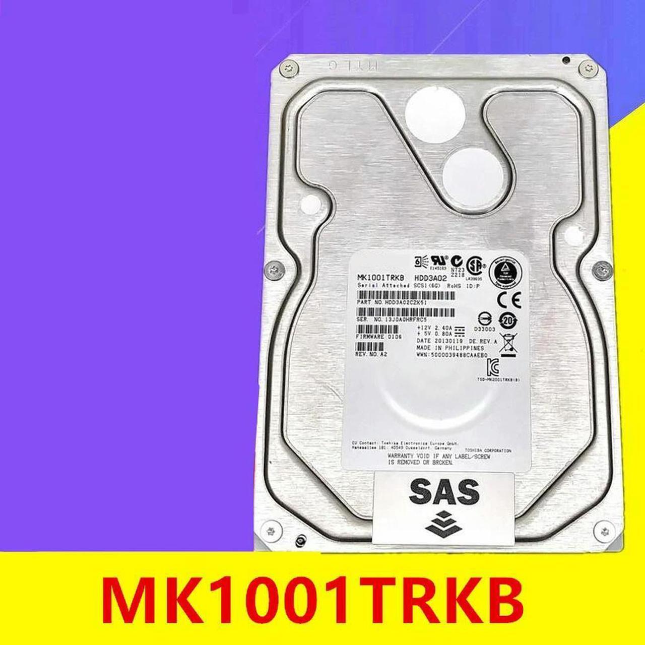 OwnShoe HDD For 1TB 3.5" SAS 6 Gb/s 64MB 7200RPM For Internal HDD For Server Hard Disk For MK1001TRKB HDD3A02