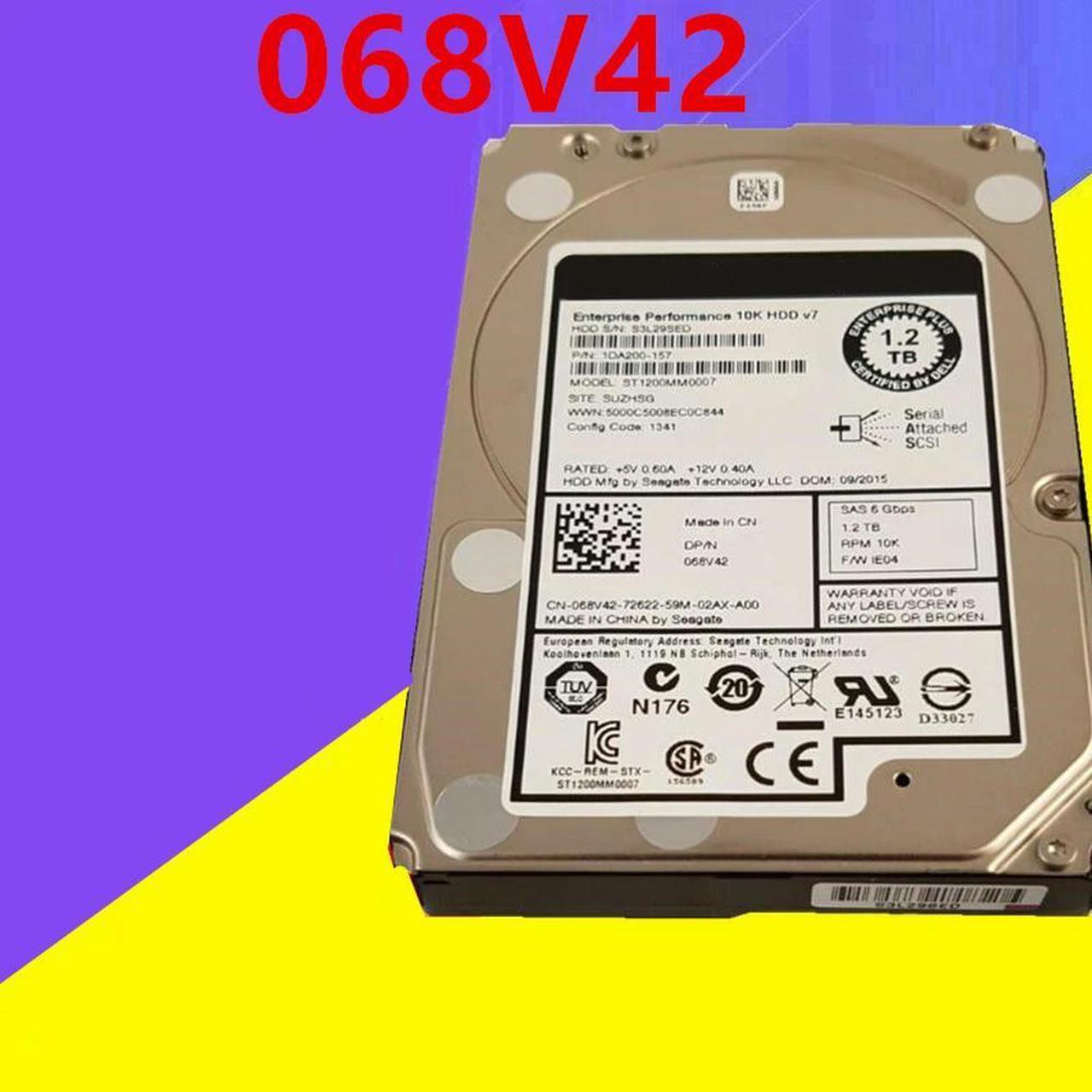 OwnShoe Almost HDD For  1.2TB 2.5" SAS 64MB 10000RPM For Internal HDD For Server HDD For 068V42 68V42 ST1200MM0007