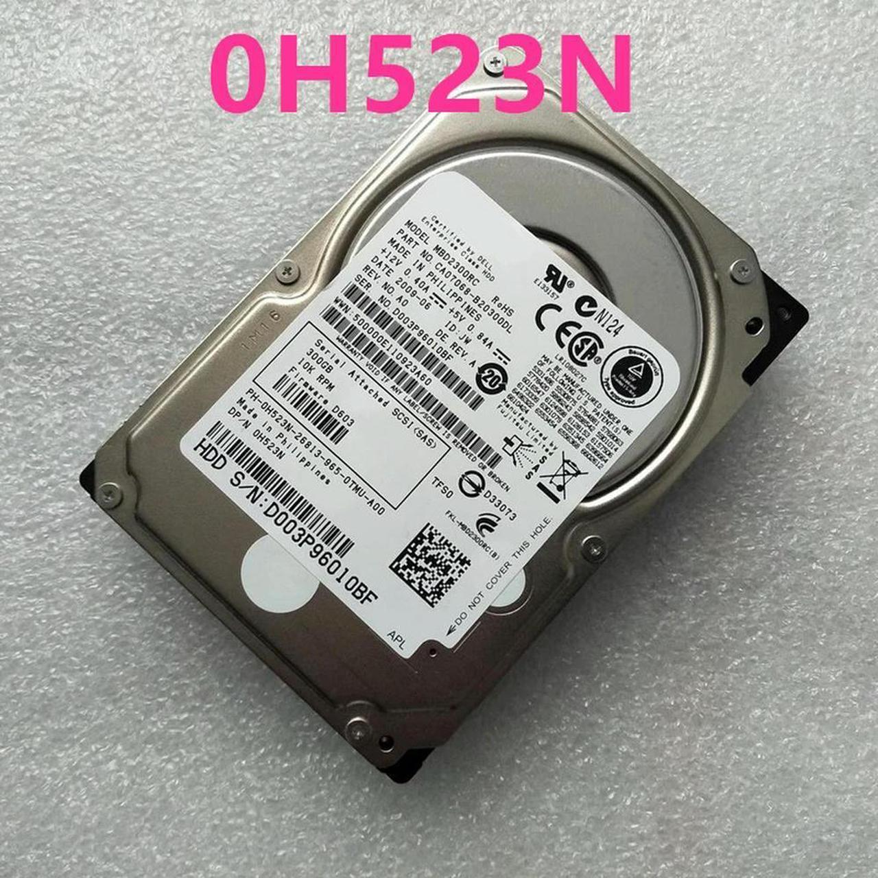 OwnShoe HDD For 300GB 2.5" SAS 6 Gb/s 32MB 10000RPM For Internal HDD For Server HDD For 0H523N H523N MBD2300RC