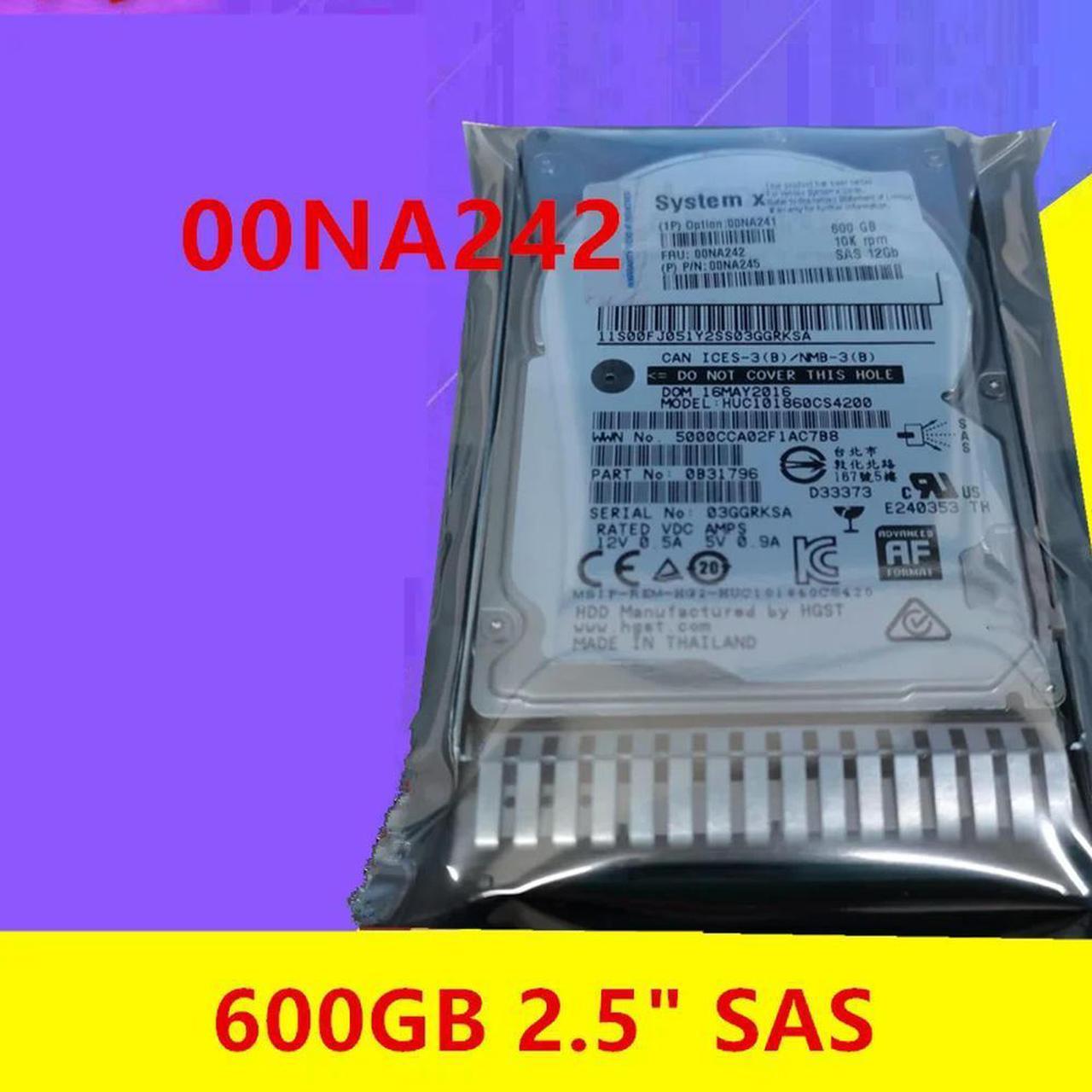 OwnShoe HDD For 600GB 2.5" SAS 12 Gb/S 64MB 10000RPM For Internal HDD For Server HDD For 00NA241 00NA242 00NA245