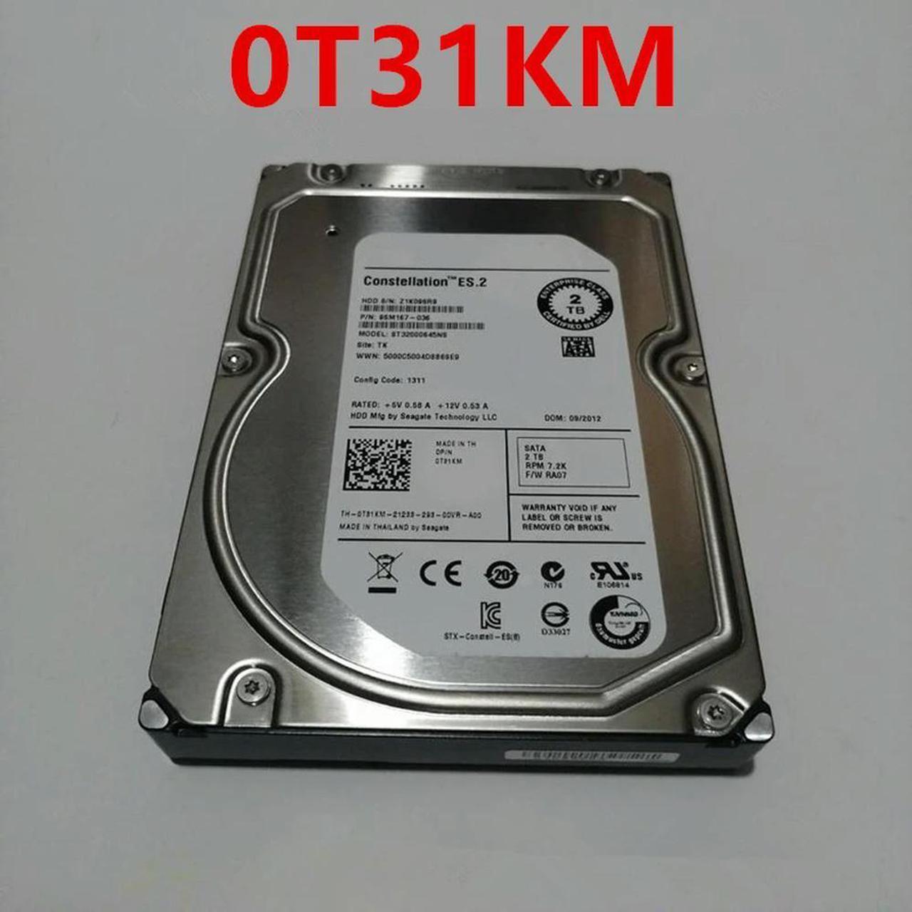 OwnShoe Almost HDD For 2TB 3.5" SATA 64MB 7200RPM For Enterprise Class HDD For T31KM 0T31KM ST32000645NS