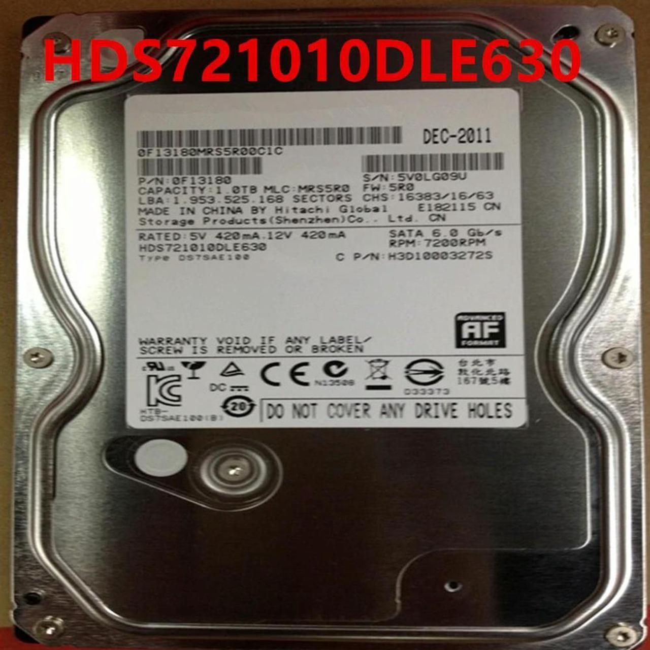 OwnShoe HDD For Hitachi 1TB 3.5" SATA 6 GB/S 32MB 7200RPM For Internal HDD For Surveillance HDD For HDS721010DLE630