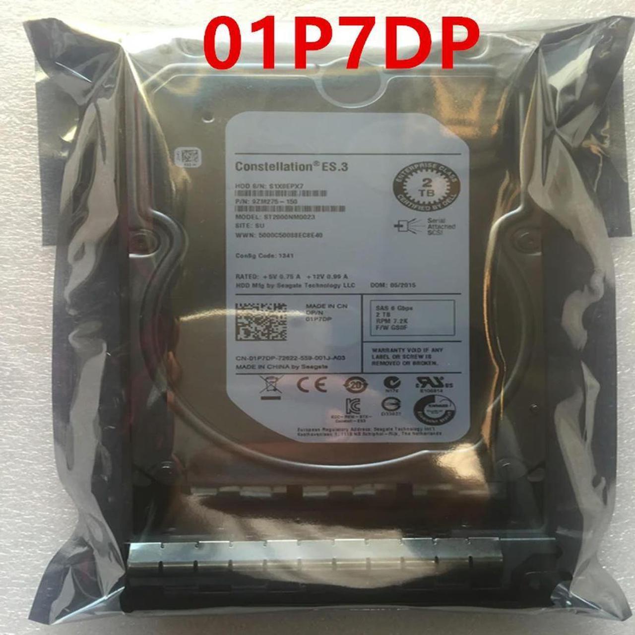 OwnShoe HDD For 2TB 3.5" SAS 64MB 7200RPM For Internal HDD For Enterprise Class HDD For 1P7DP 01P7DP ST2000NM0023