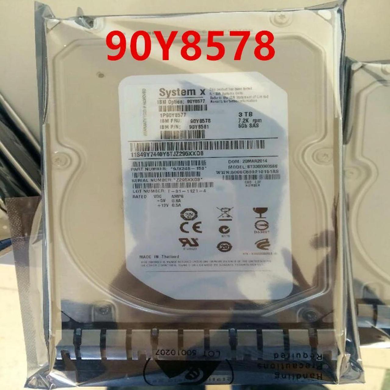 OwnShoe HDD For X3650 M4 3TB 3.5" SAS 6 Gb/s 64MB 7200RPM For Internal Hard Disk For Server HDD For 90Y8577 90Y8578