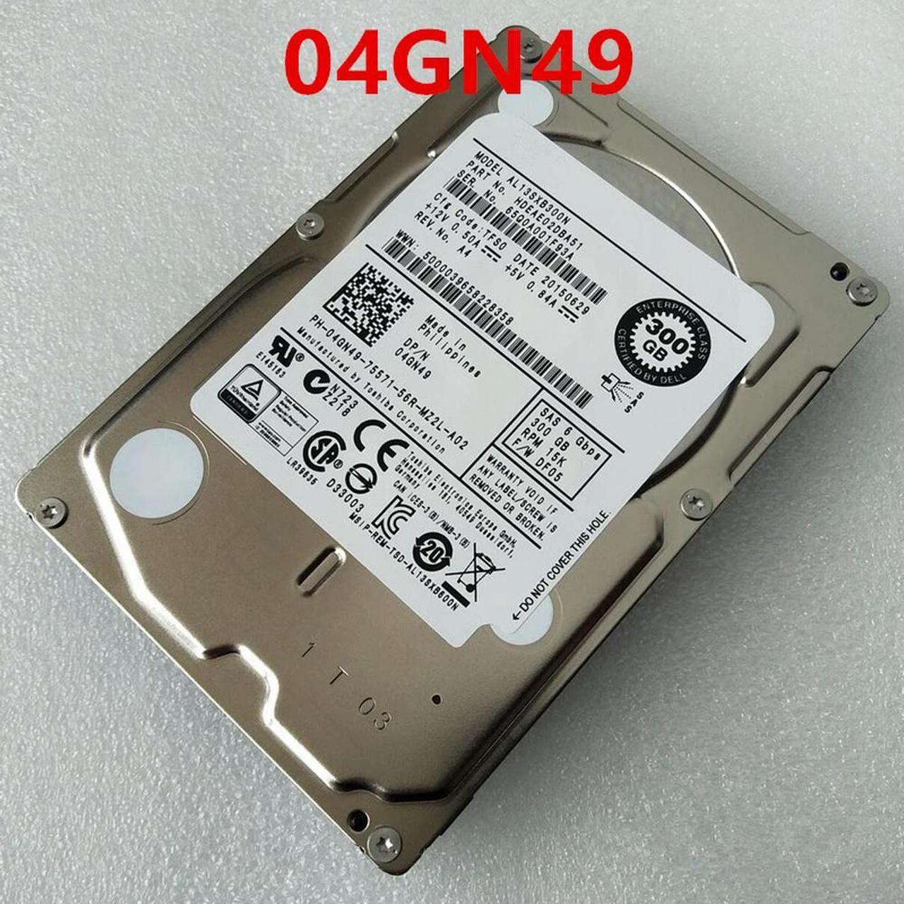 OwnShoe HDD For 300GB 2.5" SAS 6 Gb/s 64MB 15000RPM For Internal HDD For Server HDD For 04GN49 4GN49 AL13SXB300N