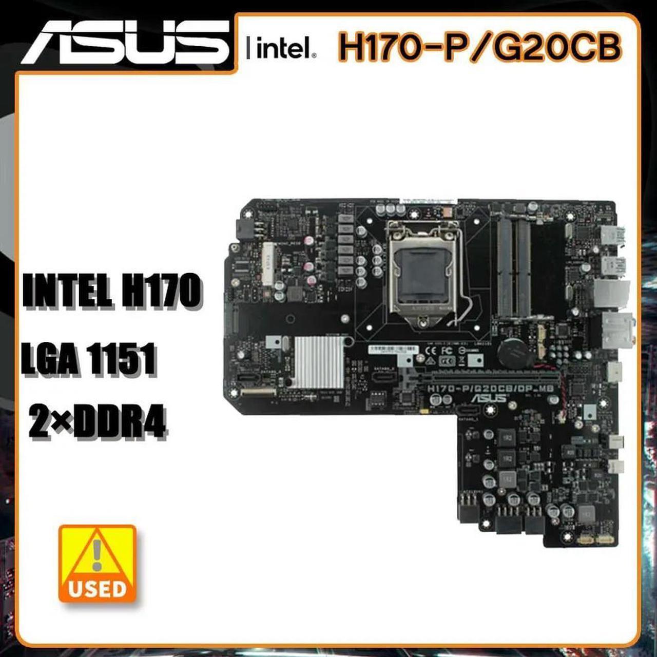 H170 Motherboard H170-P/G20CB/DP_MB LGA1151 H170 G20CB Gaming 60PA07E0-MB0A05 Compatible 2x DIMMs Max. 32GB DDR4