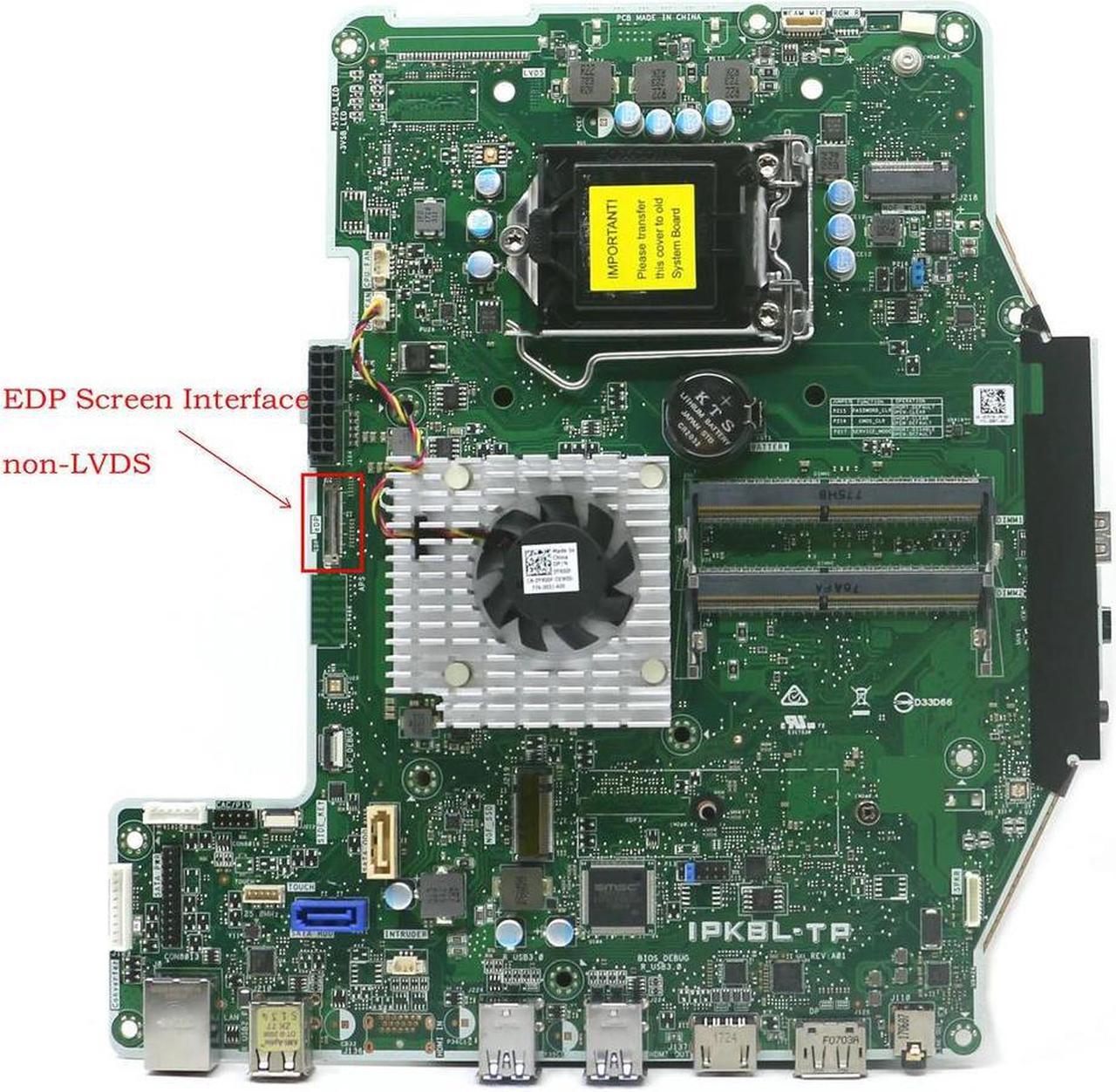 FOR Optiplex 7450 AIO All-In-One Motherboard 27XHW 027XHW CN-027XHW IPKBL-TP Mainboard EDP Screen Interface 100% Tested