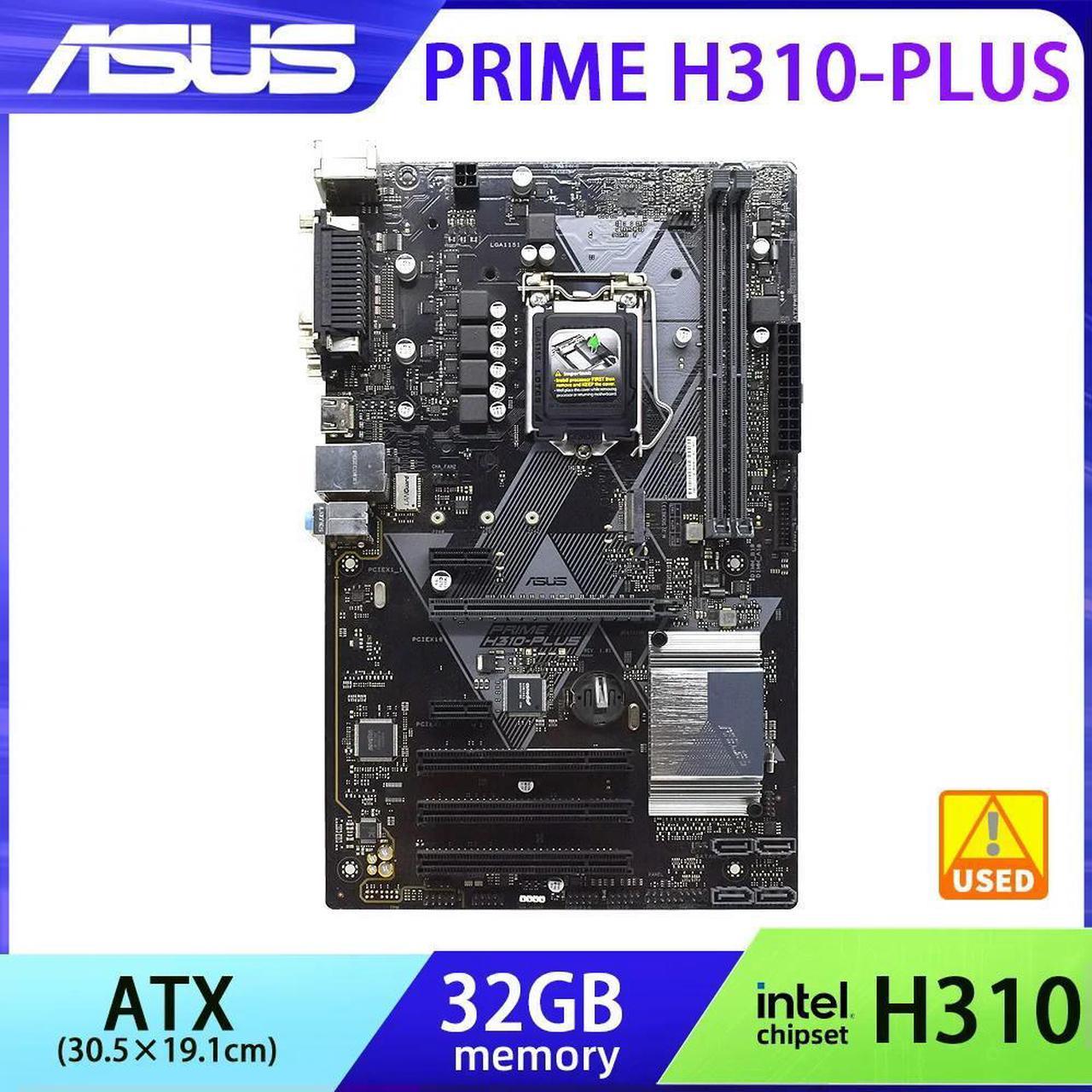 LGA 1151 Motherboard PRIME H310-PLUS Motherboard DDR4 32GB 2133MH H310 ATX M.2 SATA3 PCI-E 3.0 VGA HDMI 4×USB3.1 Gen1