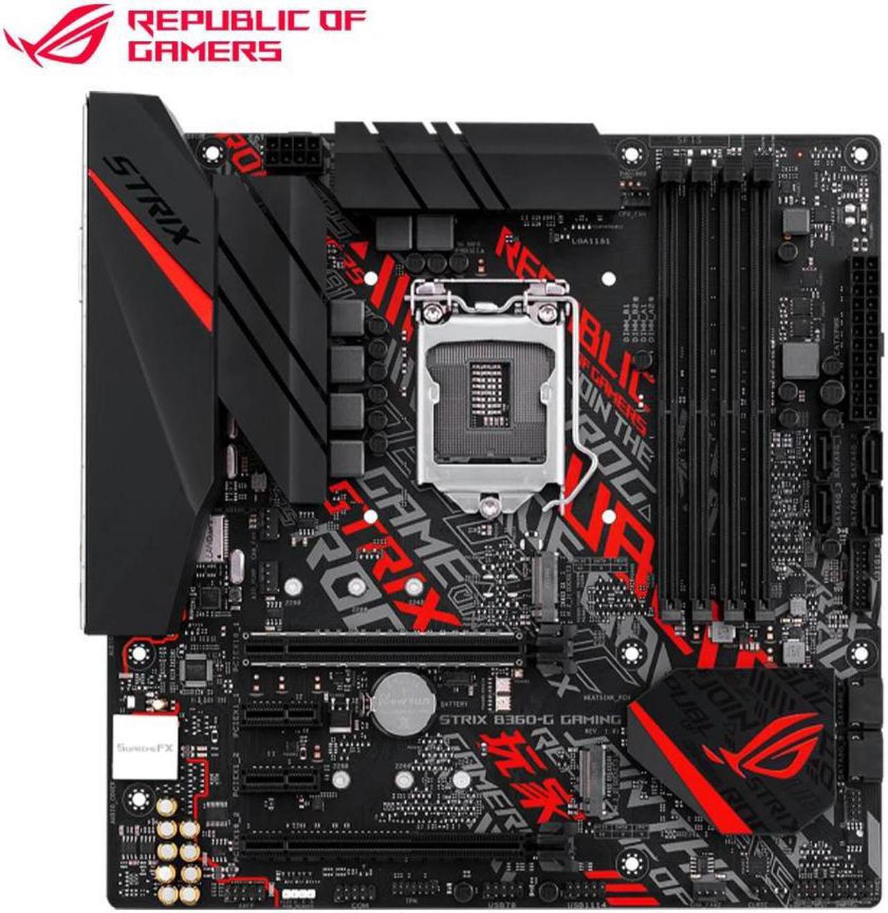 LGA 1151 Motherboard ROG STRIX B360-G GAMING Supports Coer i3 8100 9100 9100F i5 8400 8500 9400 9400F 9600KF i7 8700K