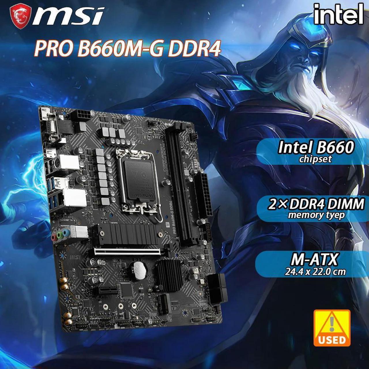 B660 Motherboard PRO B660M-G DDR4 for Core i5 12400 12400F 12600KF 13600K LGA 1700 Motherboard for Core i7 12700KF 12700F