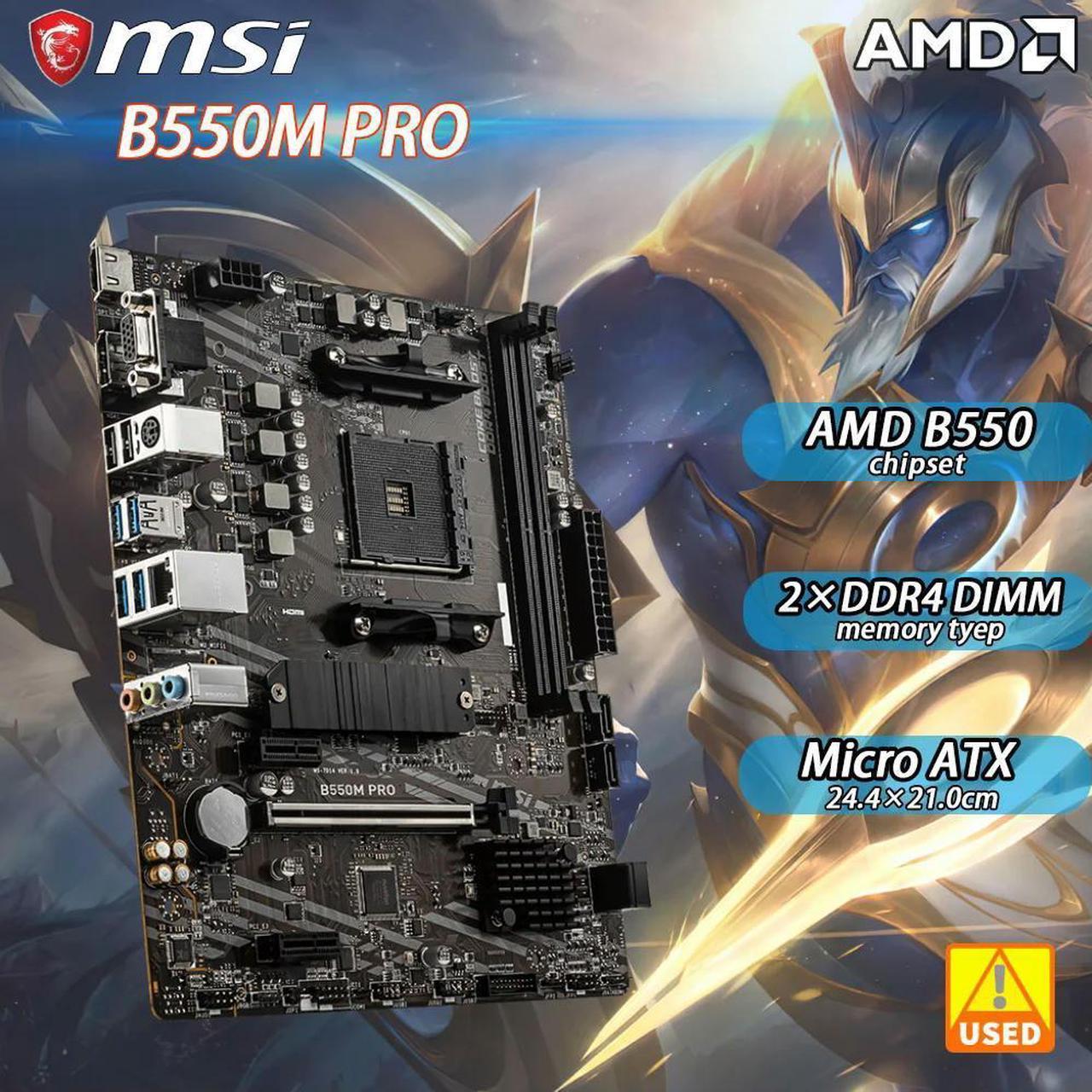 B550 Motherboard B550M PRO Supports Ryzen 5 5600G 5600/Ryzen 7 5700x3d 5800x3d 5700x 5800x 3800x/Ryzen 9 5900 5900X 5950X