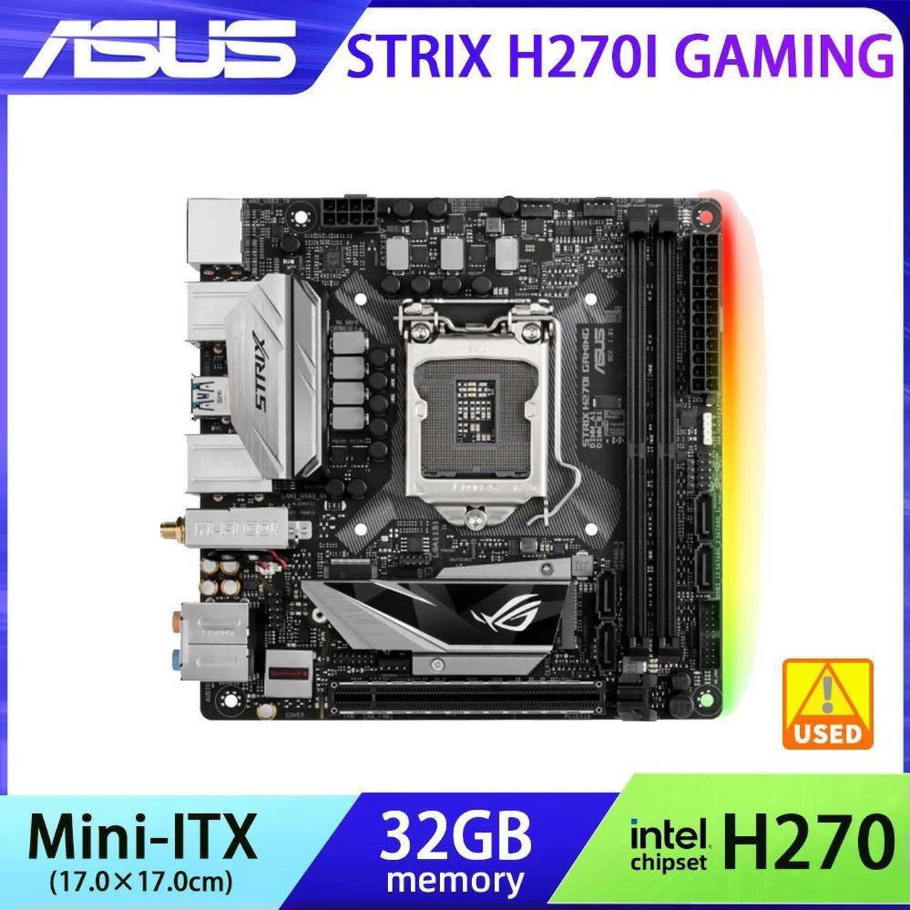 LGA 1151 Motherboard ROG STRIX H270I GAMING Supports Core i3 6100 7100 i5 6400 6500 6600 7400 7500 7600 i7 6700 7700K