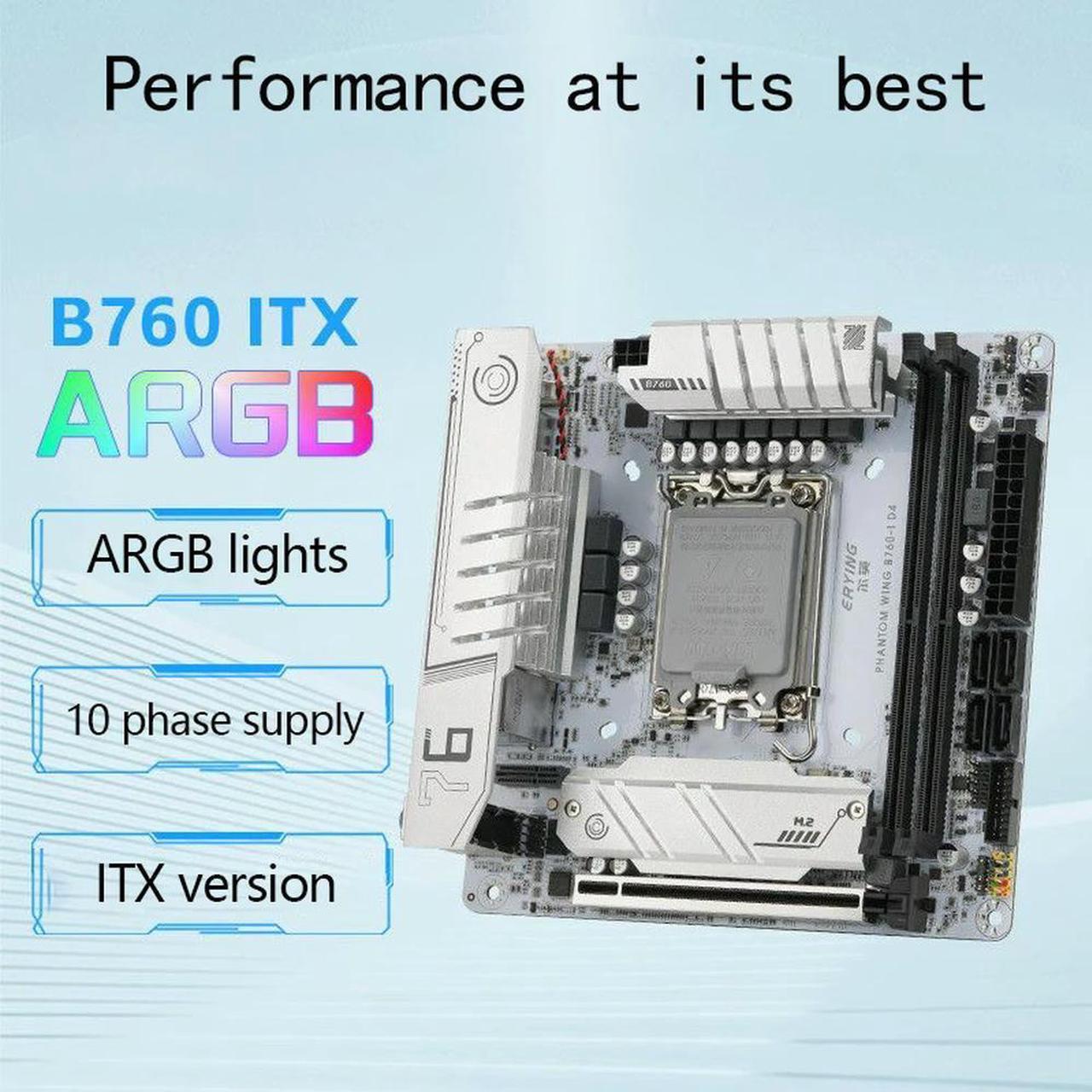 Motherboard B760i ARGB ITX Version LGA1700 DDR4 Game console desktop Computer