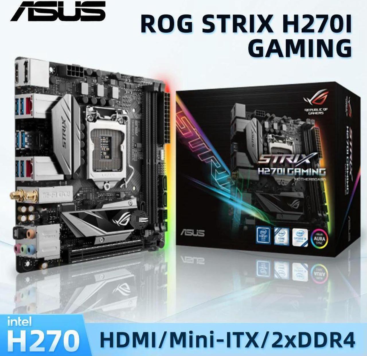 LGA 1151 Motherboard ROG STRIX H270I GAMING With BOX Supports i3 6100 7100 i5 6400 6500 6600 7400 7500 7600 i7 6700 7700K