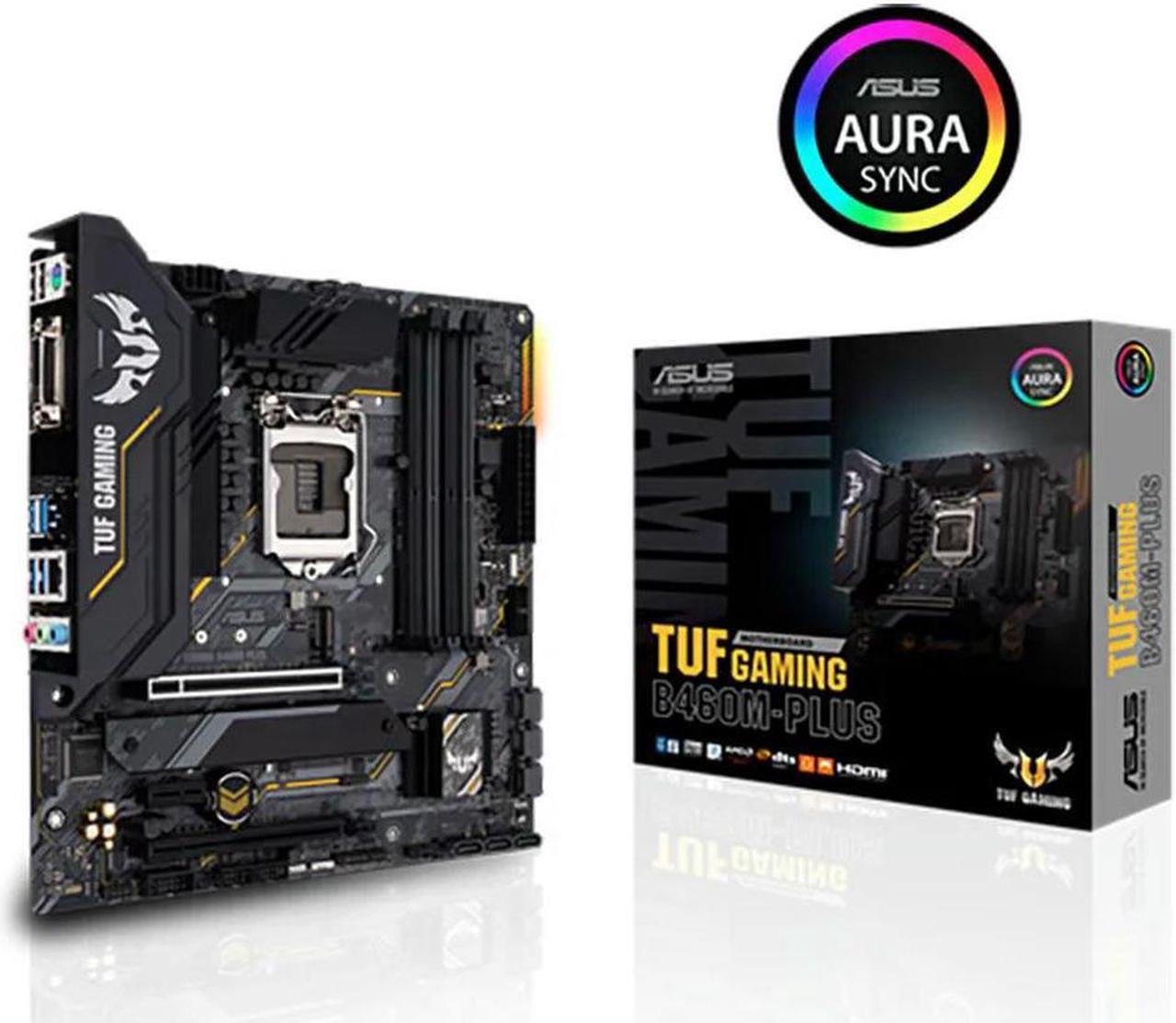 TUF GAMING B460M-PLUS  mATX B460 DDR4, SATA 6 Gbps, USB 3.2 Gen 1 128G LGA 1200 CPU Motherboard