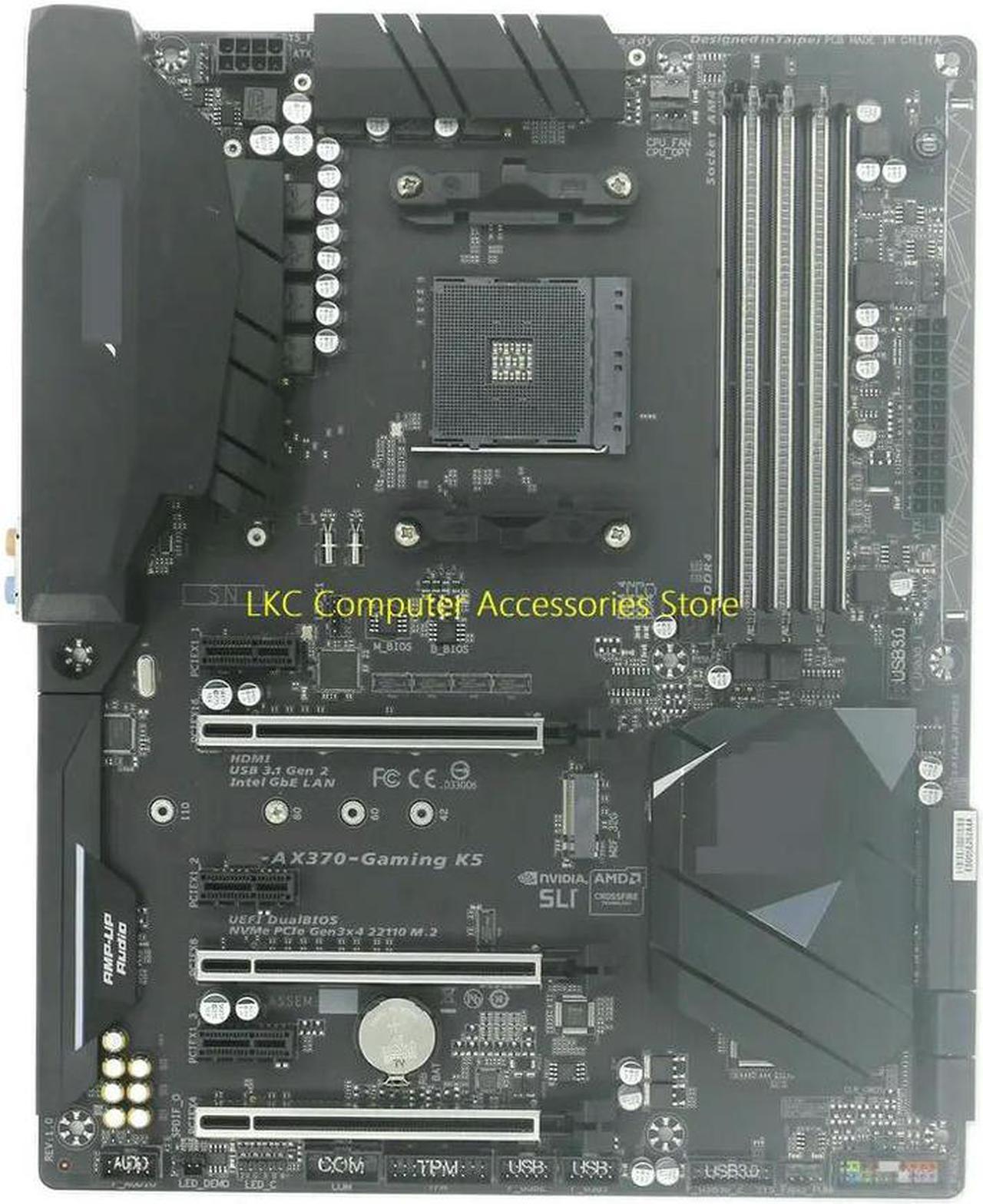 For GA-AX370-Gaming K5 Motherboard 64GB AM4 DDR4 ATX X370 Mainboard 100%Tested Support Ryzen 5th generation