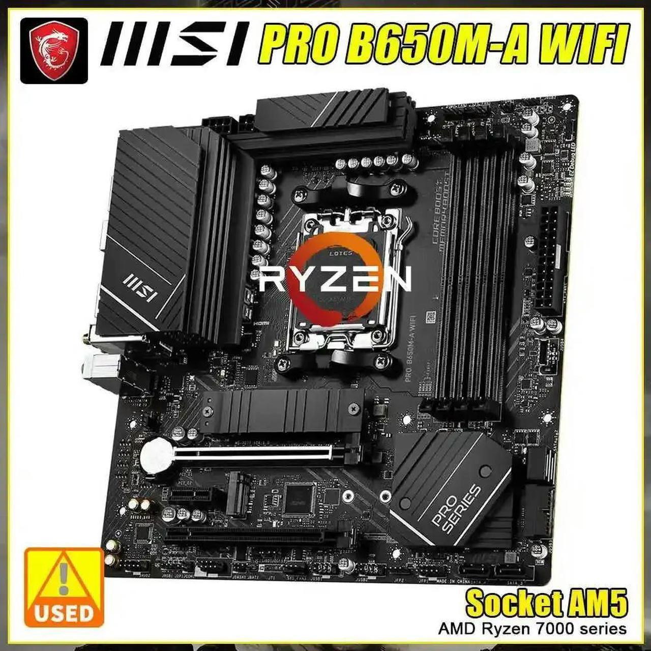 B650 Motherboard PRO B650M-A WIFI Supports Ryzen 7 7700 7800x3d 7800x Ryzen 9 7900x 7900x3d 7950x3d Ryzen 5 7600 7500f 8600G