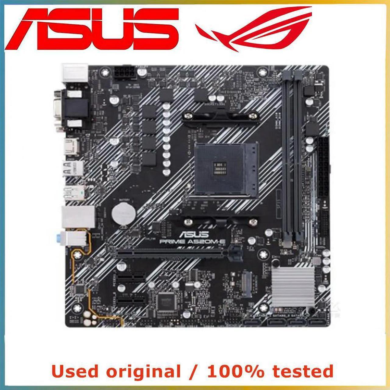 For A520 For PRIME A520M-E Computer Motherboard AM4 DDR4 64G Desktop Mainboard  SATA III USB PCI-E 3.0 X16