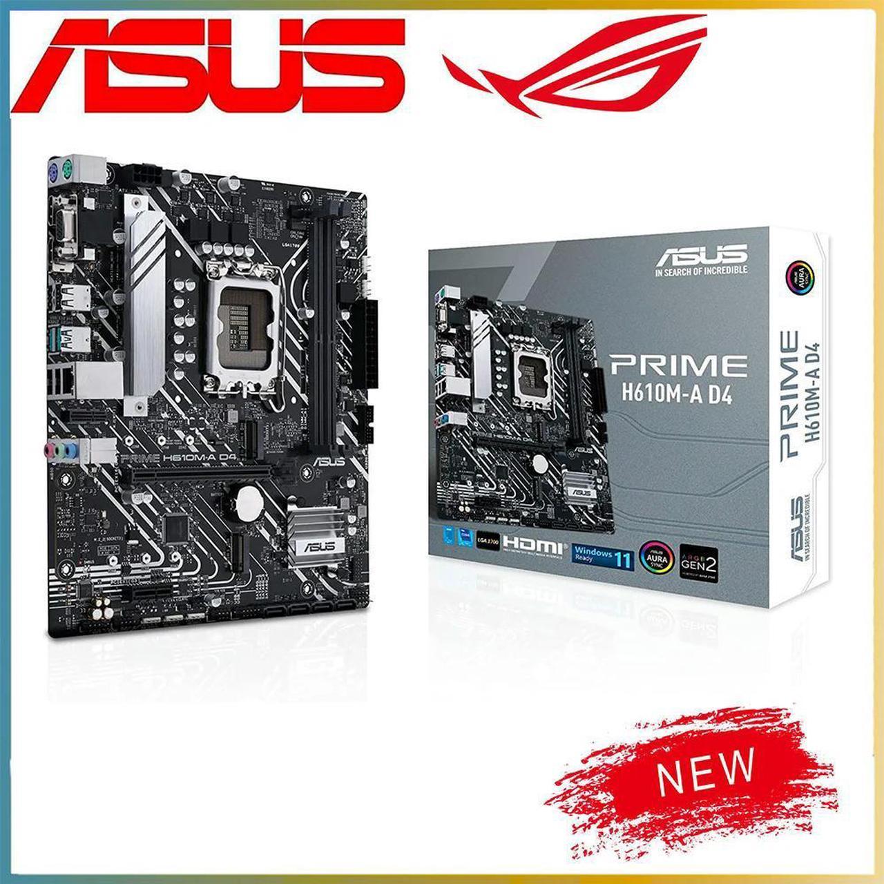 For H610 LGA 1700 CPU For PRIME H610M-A D4 DDR4 Motherboard Computer Socket LGA1700 Desktop Mainboard